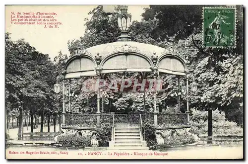 Cartes postales Kiosque de musique La Pepiniere Nancy