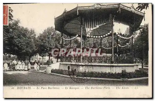 Ansichtskarte AK Kiosque Roubaix Le parc Barbieux Enfants