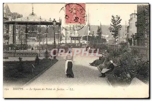 Ansichtskarte AK Kiosque Dieppe Le square du Palais de justice