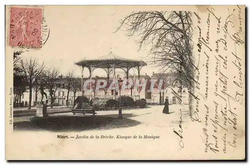 Ansichtskarte AK Kiosque de la musique Jardin de la Breche Niort