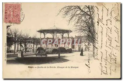 Cartes postales Kiosque de la musique Jardin de la Breche Niort
