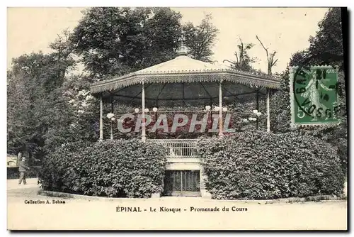 Cartes postales Kiosque Promenade du cours Epinal