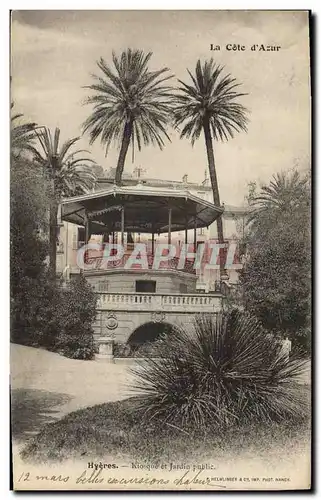 Ansichtskarte AK Kiosque et jardin public Hyeres