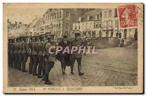 Cartes postales Militaria Mr Poincare a Saint Omer