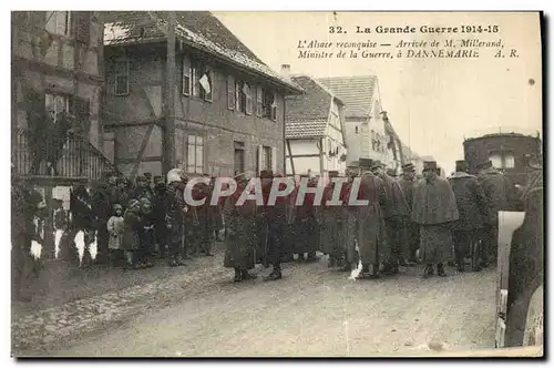 Ansichtskarte AK Militaria Alsace Arrivee de M Millerand Ministre de la guerre a Dannemarie