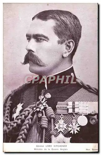 Ansichtskarte AK Militaria General Lord Kitchener Ministre de la Guerre Anglais