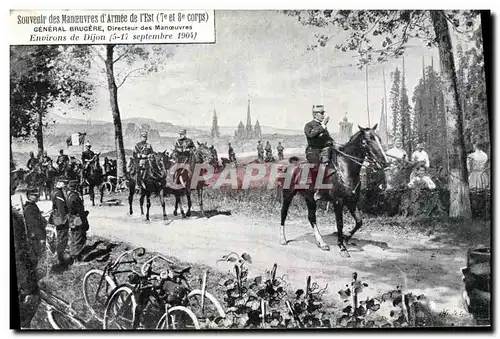 Cartes postales Militaria Manoeuvres de l&#39Armee de l&#39Est 7 et 8eme corps General Brugere Environs de Dijon