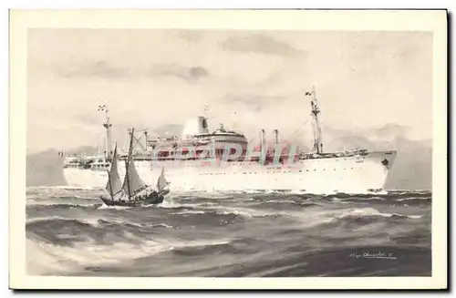 Cartes postales Bateau Compagnie des Messageries Maritimes