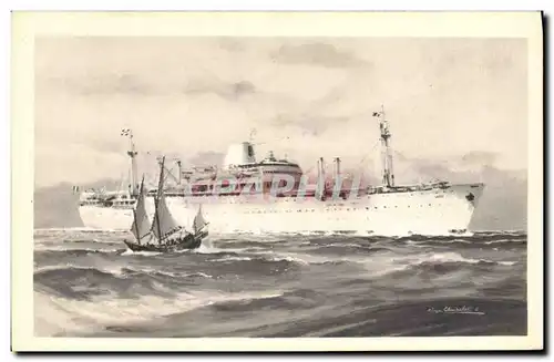 Cartes postales Bateau Compagnie des Messageries Maritimes Laos