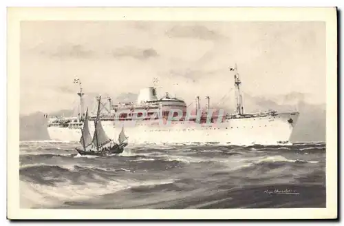 Cartes postales Bateau Compagnie des Messageries Maritimes Laos