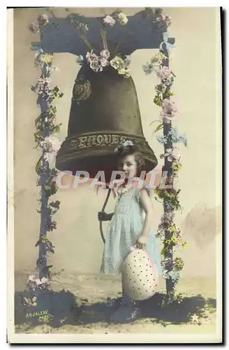 Ansichtskarte AK Cloche Enfant Paques