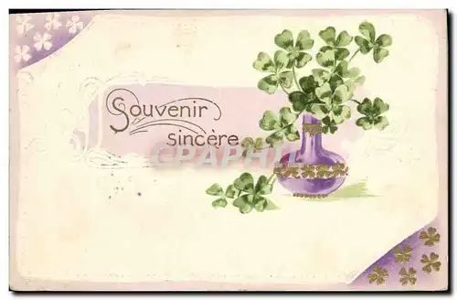 Cartes postales Fantaisie Fleurs Trefles