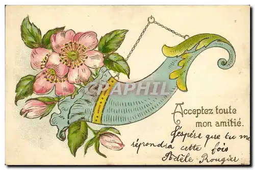 Cartes postales Fantaisie Fleurs Corne d&#39abondance