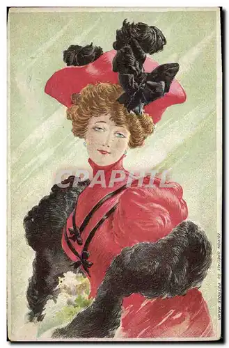 Cartes postales Fantaisie Illustrateur Femme Chapeau