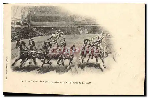 Cartes postales Course de chars romains chez Barnum & Bailey Cirque