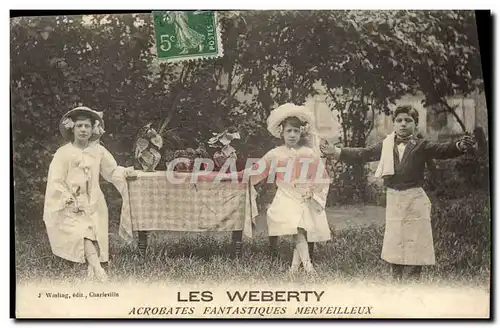 Cartes postales Les Weberty Acrobates fantastiques merveilleux Enfants