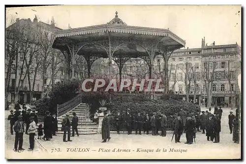 Ansichtskarte AK Kiosque de la musique Toulon Place d&#39armes