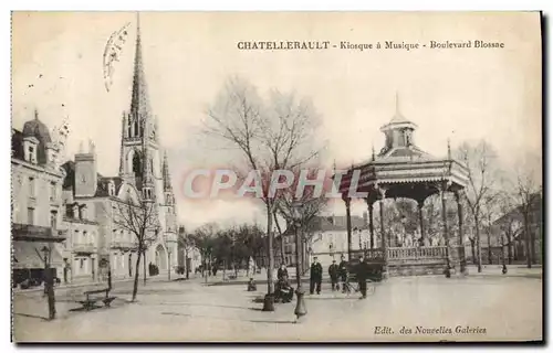 Ansichtskarte AK Kiosque a musique Boulevard Blossac Chatellerault