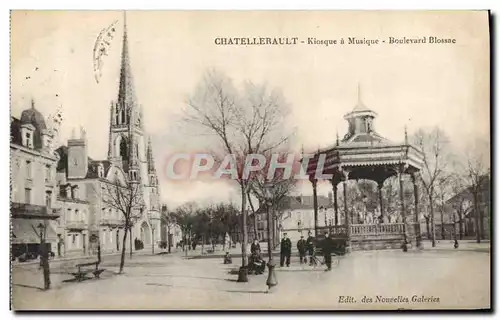 Cartes postales Kiosque a musique Boulevard Blossac Chatellerault