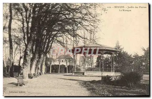 Cartes postales Kiosque Jardin des plantes Rennes