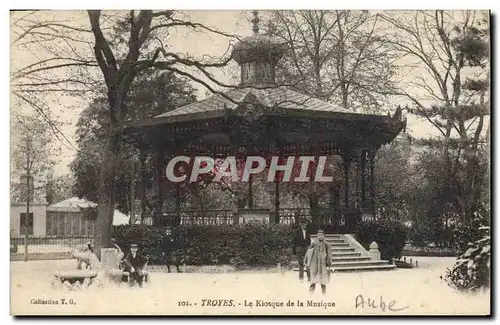 Ansichtskarte AK Kiosque de la musique Troyes