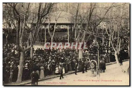 Ansichtskarte AK Kiosque de la musique Promenade de la Gare Narbonne