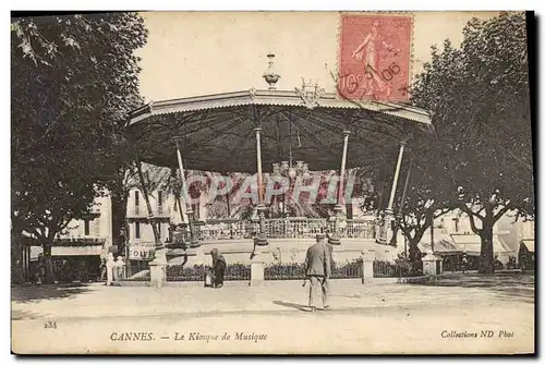 Cartes postales Kiosque de musique Cannes