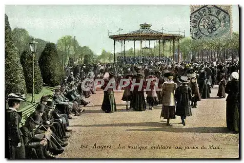 Cartes postales Kiosque Angers La musique militaire au jardin du Mail