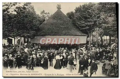 Cartes postales Kiosque de la musique Allees de Chartres Exposition maritime de Bordeaux
