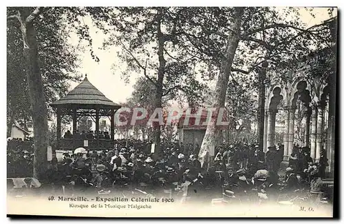 Cartes postales Kiosque de a musique Malgache Marseille Exposition coloniale 1906