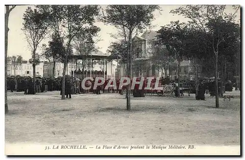 Cartes postales Kiosque La Rochelle La place d&#39armes pendant la musique militaire