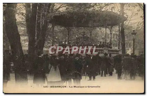 Cartes postales Kiosque Besancon La musique a Granvelle