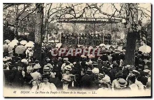 Ansichtskarte AK Kiosque Dijon La place du peuple a l&#39heure de la musique
