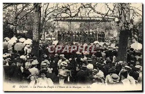 Cartes postales Kiosque Dijon La place du peuple a l&#39heure de la musique