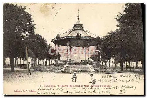 Cartes postales Kiosque a musique Valence Promenade du Champ de Mars