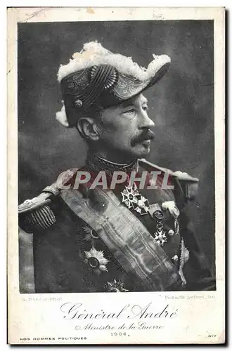 Cartes postales Militaria General Andre Ministre de la Guerre 1904