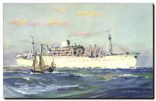 Cartes postales Bateau Compagnie des Messageries Maritimes Laos