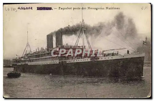 Cartes postales Bateau Lotus Paquebot poste des Messageries Maritimes