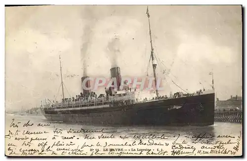Cartes postales Bateau Le Havre La Lorraine
