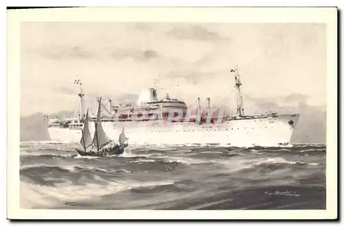 Cartes postales Bateau Compagnie des Messageries Maritimes Laos