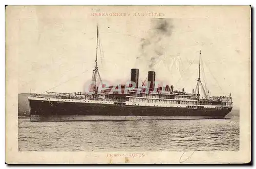 Cartes postales Bateau Messageries Maritimes Paquebot Lotus