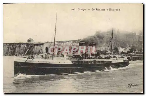 Ansichtskarte AK Bateau Dieppe Le steamer Manche