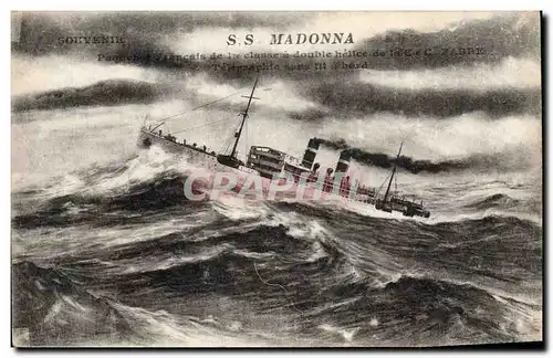 Ansichtskarte AK Bateau SS Madonna Paquebot