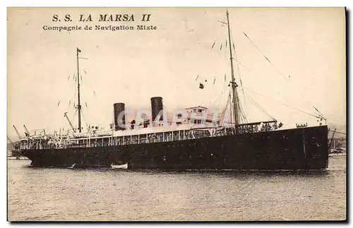 Cartes postales Bateau SS La Marsa II Compagnie de Navigation Mixte