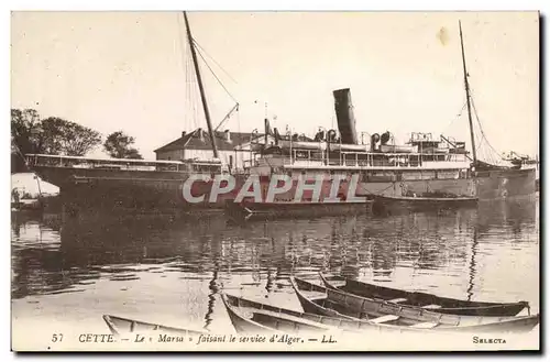 Cartes postales Bateau Cette Le Marsa faisaint le service d'Alger Algerie