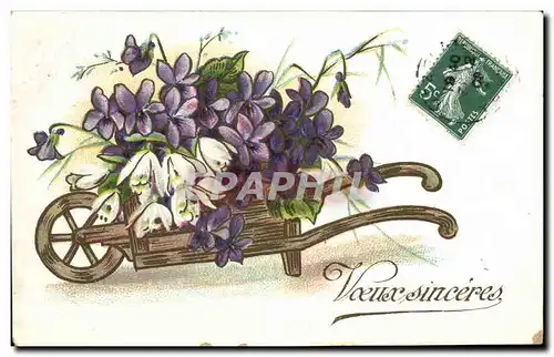 Cartes postales Fantaisie Fleurs