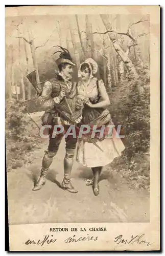 Cartes postales Chasse Retour de la chasse Chasseur