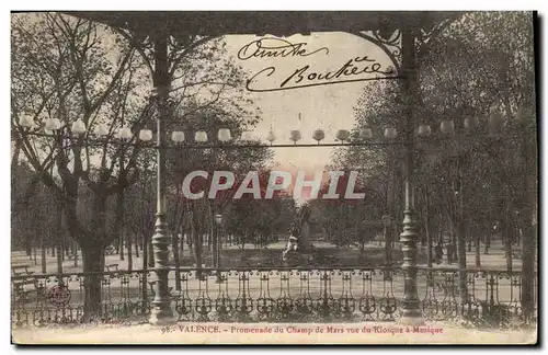 Cartes postales Promenade du Champ de Mars vue du Kiosque a musique Valence