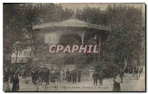 Ansichtskarte AK Kiosque a musique Place D&#39armes Toulon