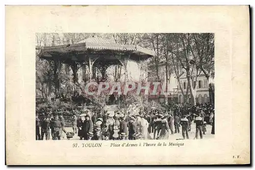 Cartes postales Kiosque Toulon Place d&#39armes a l&#39heure de la musique